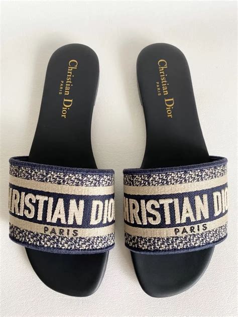 christian dior dway slides sizing|christian dior flat slides.